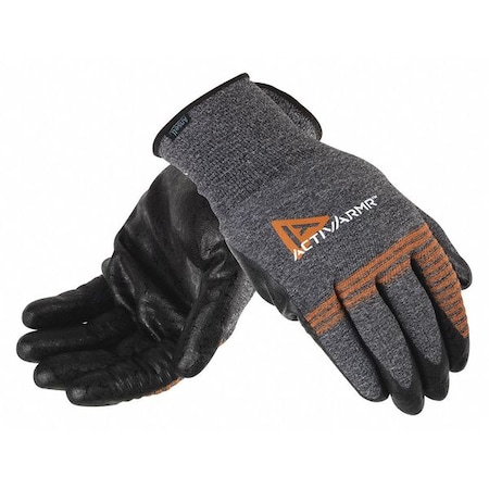 Coated Gloves, Foam Nitrile, Smooth, Palm, 3 Abrasion Level, Gray, 10 1 PR MPN:97-007