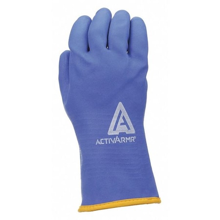 Cold Protection Coated Gloves, PVC Palm, Acrylic/Nylon Lining, Blue/Yellow, 9 MPN:97-681