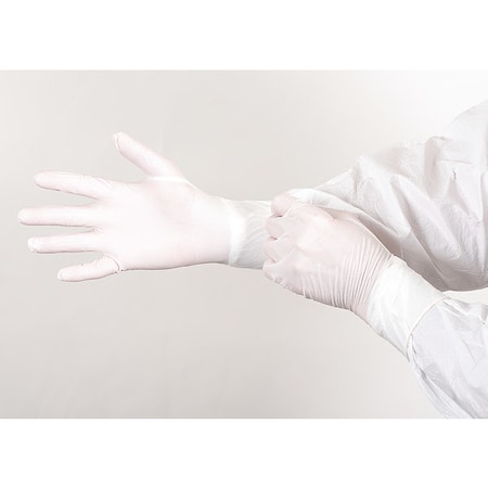 Cleanroom Gloves, ISO 5 ISO Class, Nitrile, 12 in L, White, 2XL, 1000 PK MPN:BIOTAC