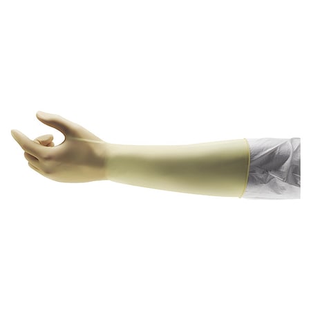 Cleanroom Gloves, ISO 4 ISO Class, Latex, 16 in L, Beige, M, 200 PK MPN:BLAS