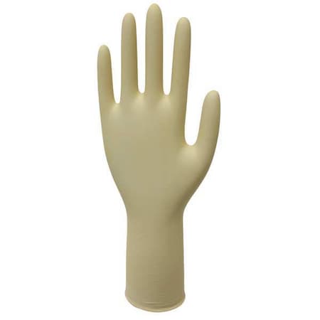 Cleanroom Gloves, 5 ISO Class, Latex, 11 1/2 in L, 5.1 mil, Beige, L, 1000 PK MPN:CE5-512-L