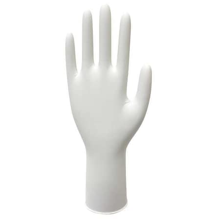 Cleanroom Gloves, 5 ISO Class, Nitrile, 11 1/2 in L, 3.9 mil, White, L, 1000 PK MPN:CE5-755
