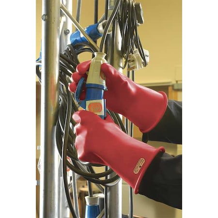 Electrical-Insulating Gloves, 1, 000V AC, 1, 500V DC, Rubber, 11