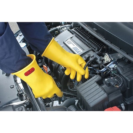 Electrical-Insulating Gloves, 17, 000V AC, 25, 500V DC, Rubber, 14