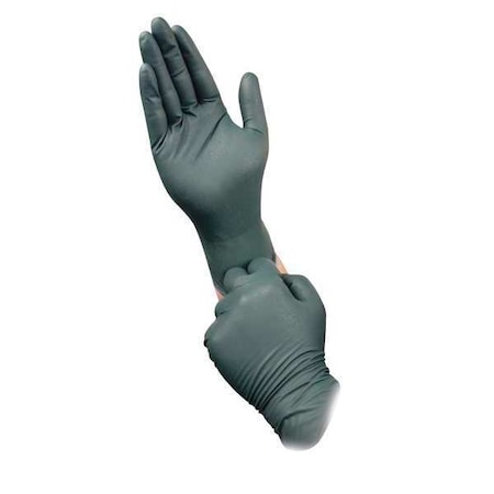 Microflex Dura Flock Disposable Gloves, 11.4 mil Palm, Nitrile, Powder-Free, S (7), 50 PK, Green MPN:DFK-608-S