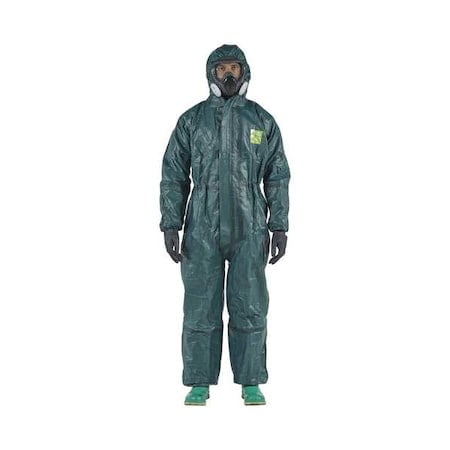 Coveralls, 2XL, Grn, Non-Woven Lam, PK6 MPN:G40T125