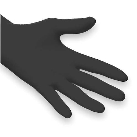 Microflex Onyx Nitrile Exam Gloves, Textured Fingertips, 3.5 mil, Powder-Free, M, Black, PK100 MPN:N642