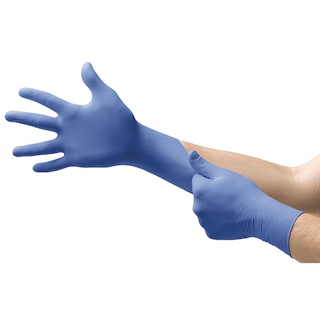 N73, Disposable Gloves, 2.00 to 2.99 mil Palm, Nitrile, Powder-Free, XS (6), 100 PK, Blue MPN:N730