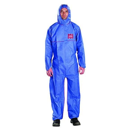 Hooded Coverall, L, Navy, SMMS Polypropylene MPN:NR17-S-92-111-04