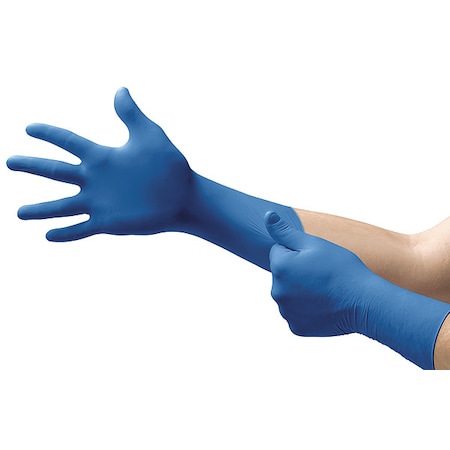 Microflex UltraSense Disposable Gloves, 3.9 mil Palm, Nitrile, Powder-Free, XS (6), 100 PK, Blue MPN:USE-880-XS