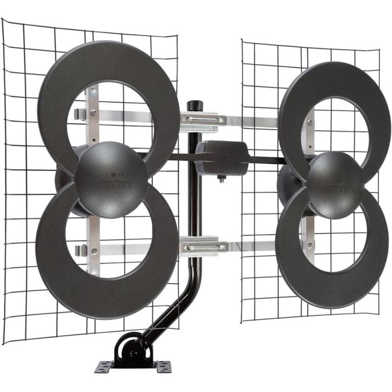 Antennas Direct ClearStream 4 Multi-Directional UHF Indoor Outdoor TV Antenna with 70+ Mile Range & 20-In. Mast, Black MPN:C4-CJM