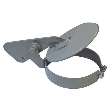 Exhaust Rain Cap, Powder Coated, Steel, Gray, Bolt Mounting MPN:11025