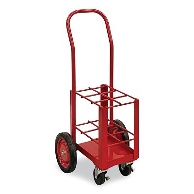 6 CYL. D & E CART/2 WHEELS/2 Casters/Red Finish MPN:6064R