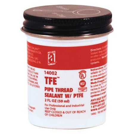 Pipe Thread Sealant 2 fl oz, Brush-Top Can, Off-White, Paste MPN:14002