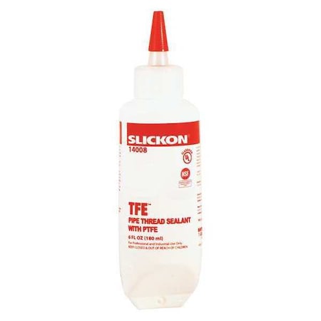 Pipe Thread Sealant 6 fl oz, Tube, TFE, Off-White, Paste MPN:14008