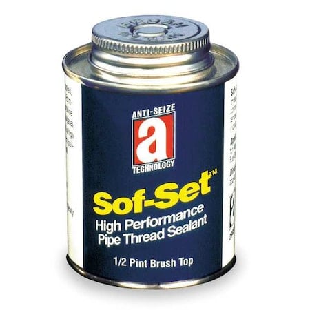 Pipe Thread Sealant 19.2 fl oz, Brush-Top Can, Sof-Set, Yellow, Paste MPN:29018