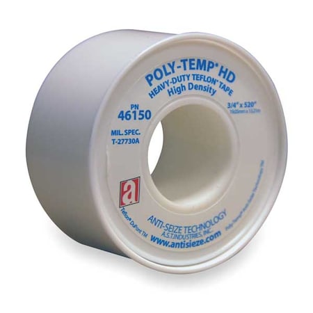 Thread Sealant Tape, 1/2 In. W, 520 In. L MPN:46135