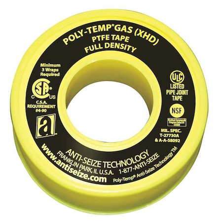 Gas Line Sealant Tape, 3/4 x 520 In MPN:46350A