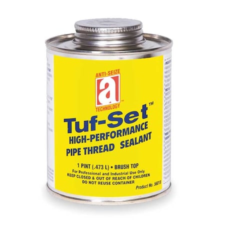 Pipe Thread Sealant 9.6 fl oz, Brush-Top Can, Tuf-Set, Blue, Paste MPN:56008
