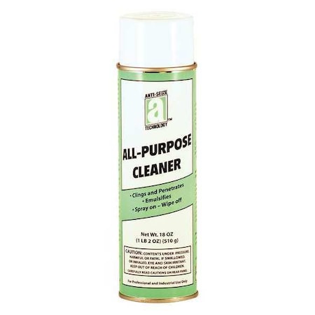 All Purpose Cleaner, 18 oz, Aerosol Can, Unscented MPN:17015
