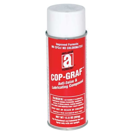 Anti-Seize, General Purpose, Aerosol Spray Can, 16 oz, Copper Base, Aerosol, 1800 Degrees F Max MPN:11014