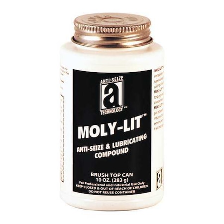 Anti-Seize, Heavy Duty, Brush-Top Can, 10 oz, Non-Metallic Base, 2400 Degrees F Max Op Temp, Paste MPN:12012