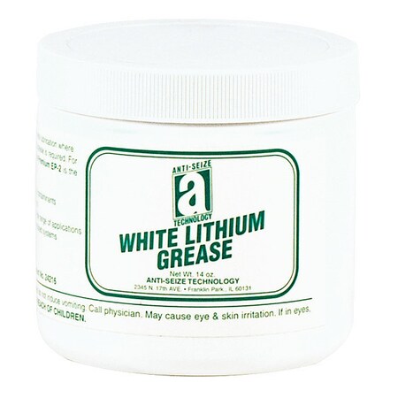 Bearing Grease, 14 oz, Can, Mineral Base, 275 Degrees F Max Op Temp, White MPN:24216
