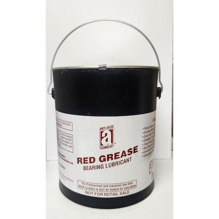Bearing Grease, 5 lb, Pail, NLGI 2 Base, 250 Degrees F Max Op Temp, Red MPN:24605