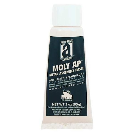 Anti Seize, Moly Paste, 3 oz, Tube, Black MPN:43003