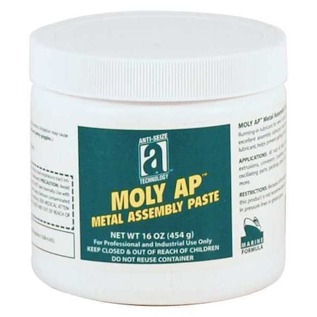 Anti Seize, Moly, Paste, 16 oz, Can, Black MPN:43016