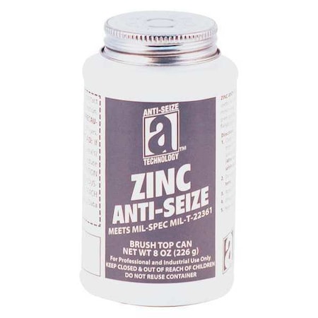 Zinc Anti-Seize Compound/Lube, 8oz. MPN:45008
