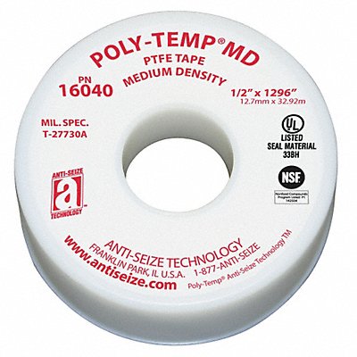 Thread Sealant Tape 1/2 W White MPN:16040