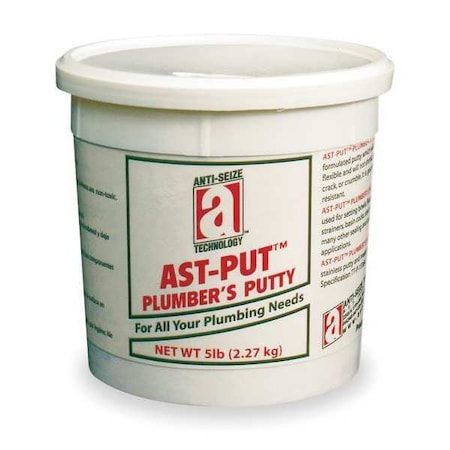 Plumber's Putty 14 oz, Tub, AST-PUT, White, Paste MPN:25201
