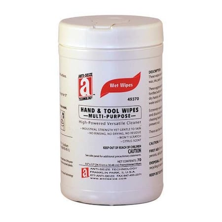 Hand Cleaning Wipes, 12