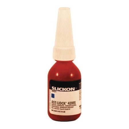 Threadlocker, ANTI-SEIZE TECHNOLOGY 42MS, Blue, Medium, Liquid, 0.34 fl oz, Bottle MPN:39421