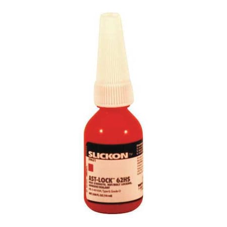 Threadlocker, ANTI-SEIZE TECHNOLOGY 62HS, Red, High, Liquid, 0.34 fl oz, Bottle MPN:39621
