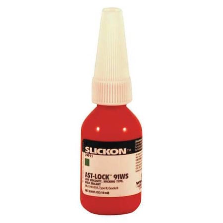 Weld Sealant, 91WS Series, Green, Liquid, Low Viscosity, High-Temperature Resistant, 10 mL Bottle MPN:39801