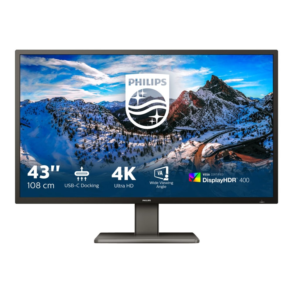 Philips P-line 439P1 - LED monitor - 43in (42.51in viewable) - 3840x 2160 4K @ 60 Hz - VA - 400 cd/m2 - 439P1 MPN:439P1