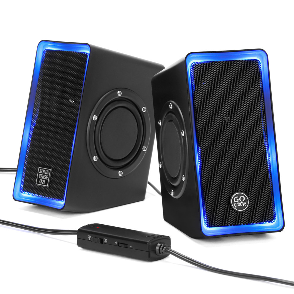 GOgroove SonaVERSE O2i - Speakers - for PC - 7 Watt (total) - black MPN:GGSVO2I200BKWS