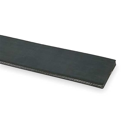 Conveyor Belt, Blk Rubber, 100 Ft x 12 In MPN:28000725