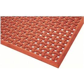 Apache Mills® Reversible Dynamic Flow Drainage Mat 20'W x 3'L Red 39394010130002000