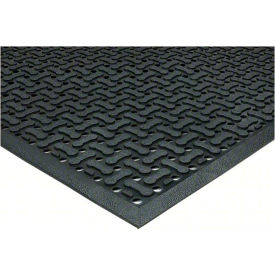 Apache Mills® Reversible Dynamic Flow Drainage Mat 20'W x 3'L Black 39394092330002000