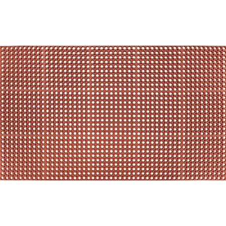 Drainage Mat, Rubber, 5 ft W x 3 ft L, Red MPN:3917101013x5