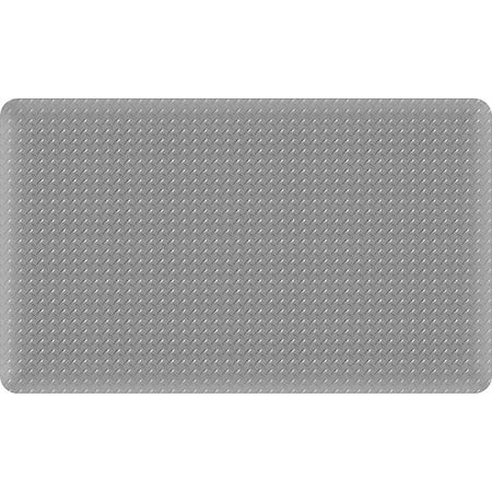 Antifatigue Mat, 3 ft L x 5 ft W, 15/16 in Thickness, Vinyl, Gray MPN:3926707003x5