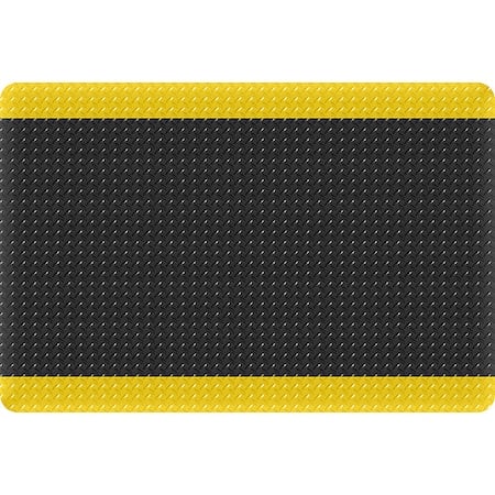 Antifatigue Mat, 2 ft L x 3 ft W, 15/16 in Thickness, Vinyl, Black/Yellow MPN:3926709032x3
