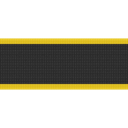 Antifatigue Mat, 3 ft L x 75 ft W, 15/16 in Thickness, Vinyl, Black/Yellow MPN:3926709033x75