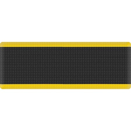 Antifatigue Mat, 3 ft L x 10 ft W, 11/16 in Thickness, Vinyl, Black/Yellow MPN:3927709033x10