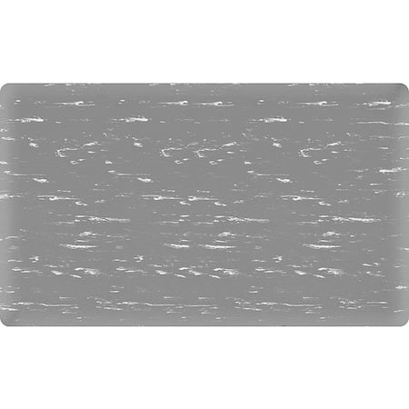 Antifatigue Mat, 3 ft L x 5 ft W, 7/8 in Thickness, Marbleized Vinyl, Gray/White MPN:3956407003x5