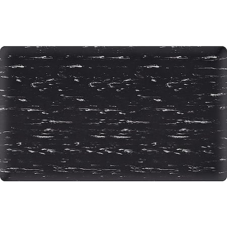 Antifatigue Mat, 3 ft L x 5 ft W, 7/8 in Thickness, Marbleized Vinyl, Black/White MPN:3956409083x5