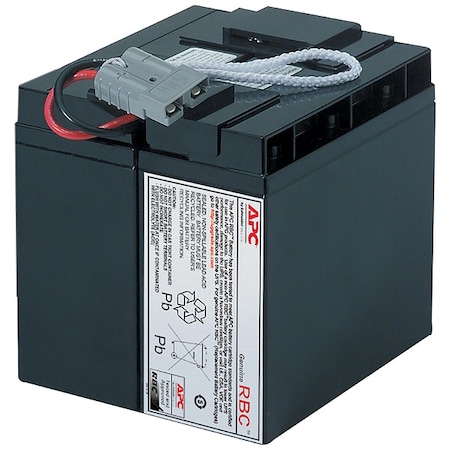 UPS Battery, Mfr. No. SMT2200, SMT3000, SUA5000R5TXFMR, SUA5000RMT5U, 12V DC, 17 Ah MPN:RBC55